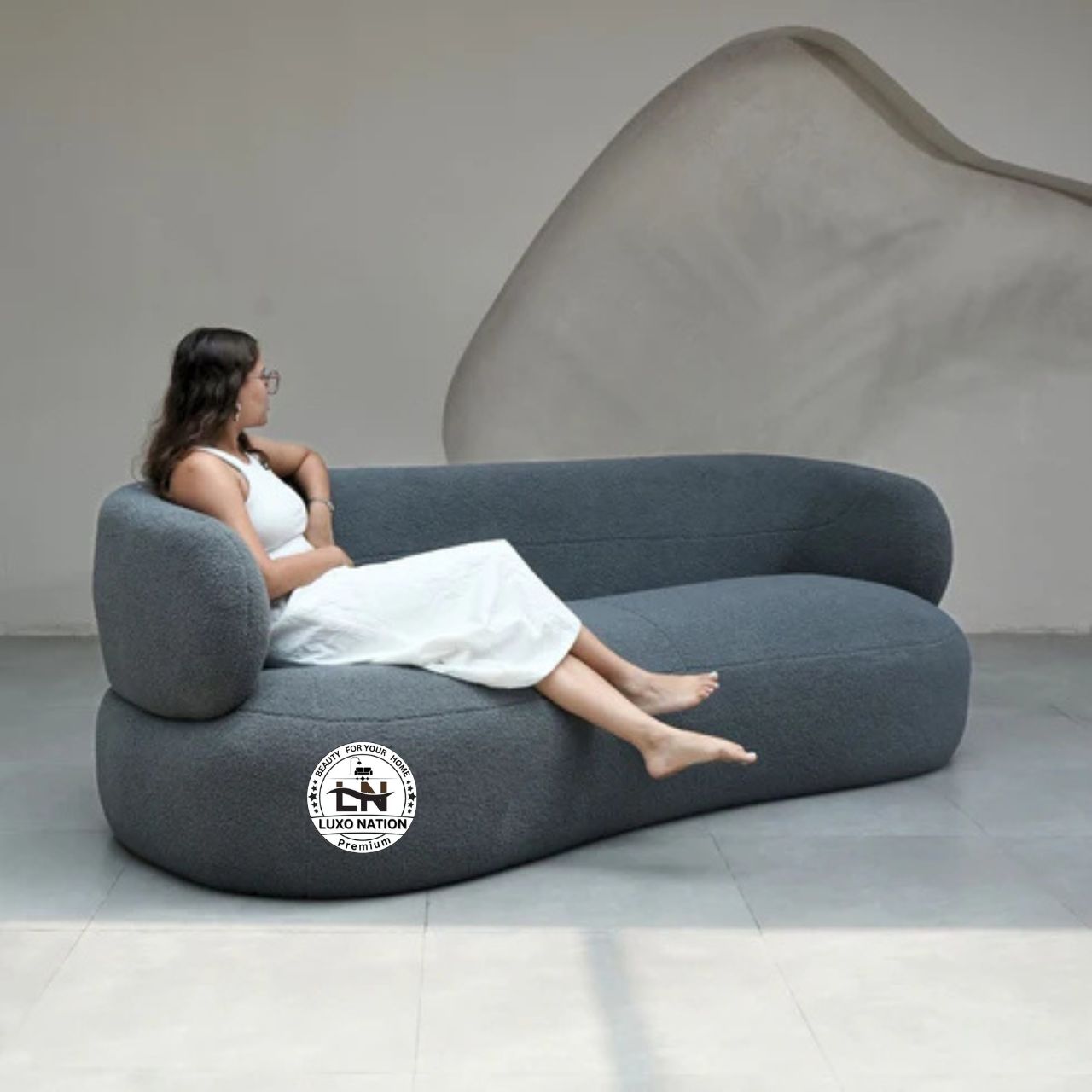 Luxo Nation curve Luxury Sofa β RoyalFlow Elegance Meets Ultimate Comfort